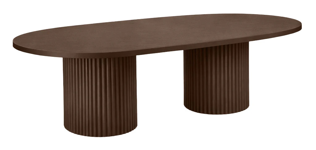 Стол «Арис» овальный, бархат горький шоколад