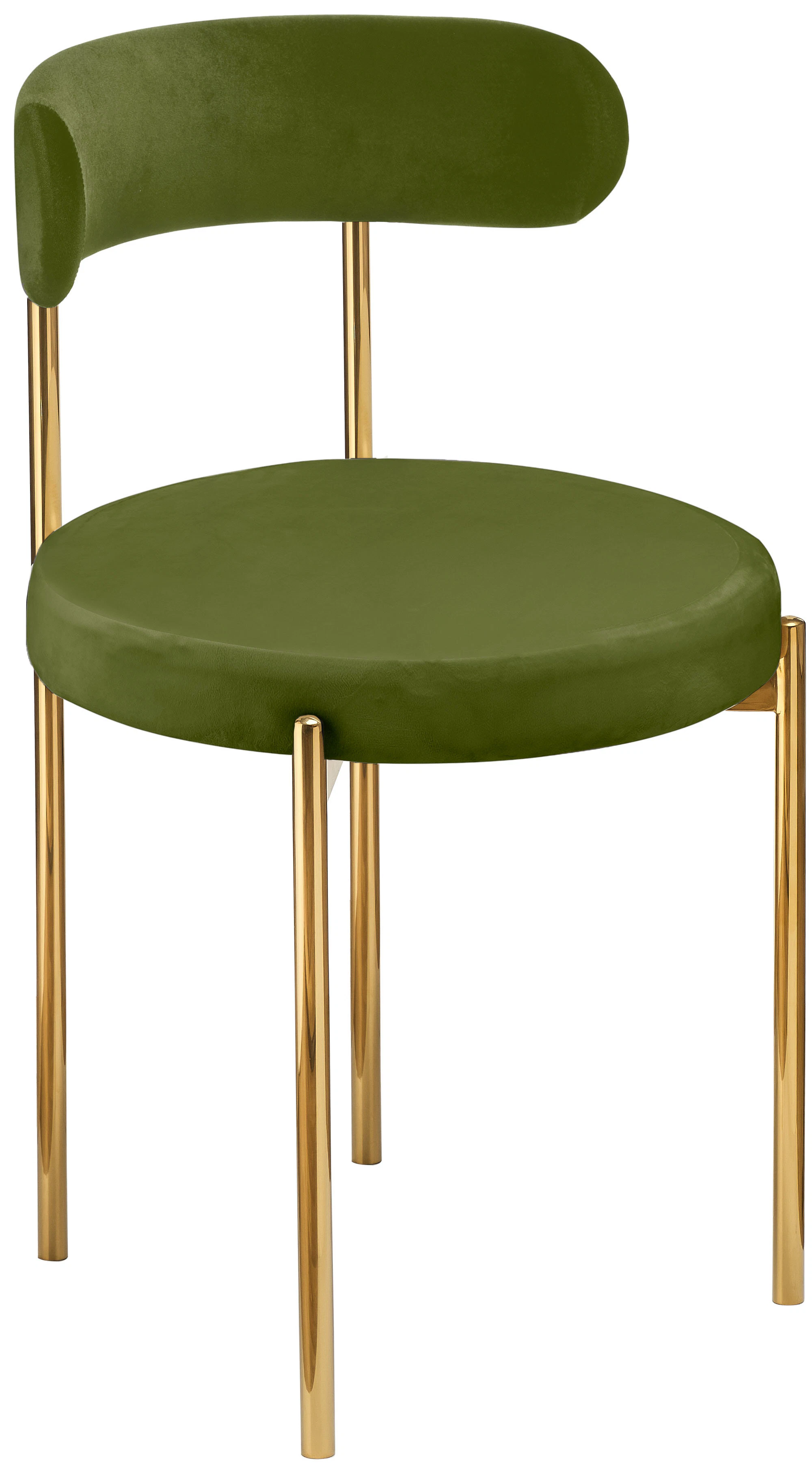 Стул «Лира» золотой, мшистый бархат