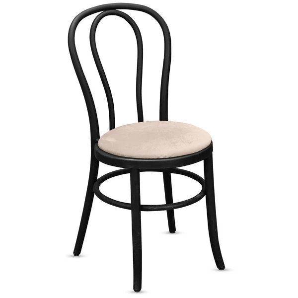 Стул Венский, серо-бежевые подушки из бархата