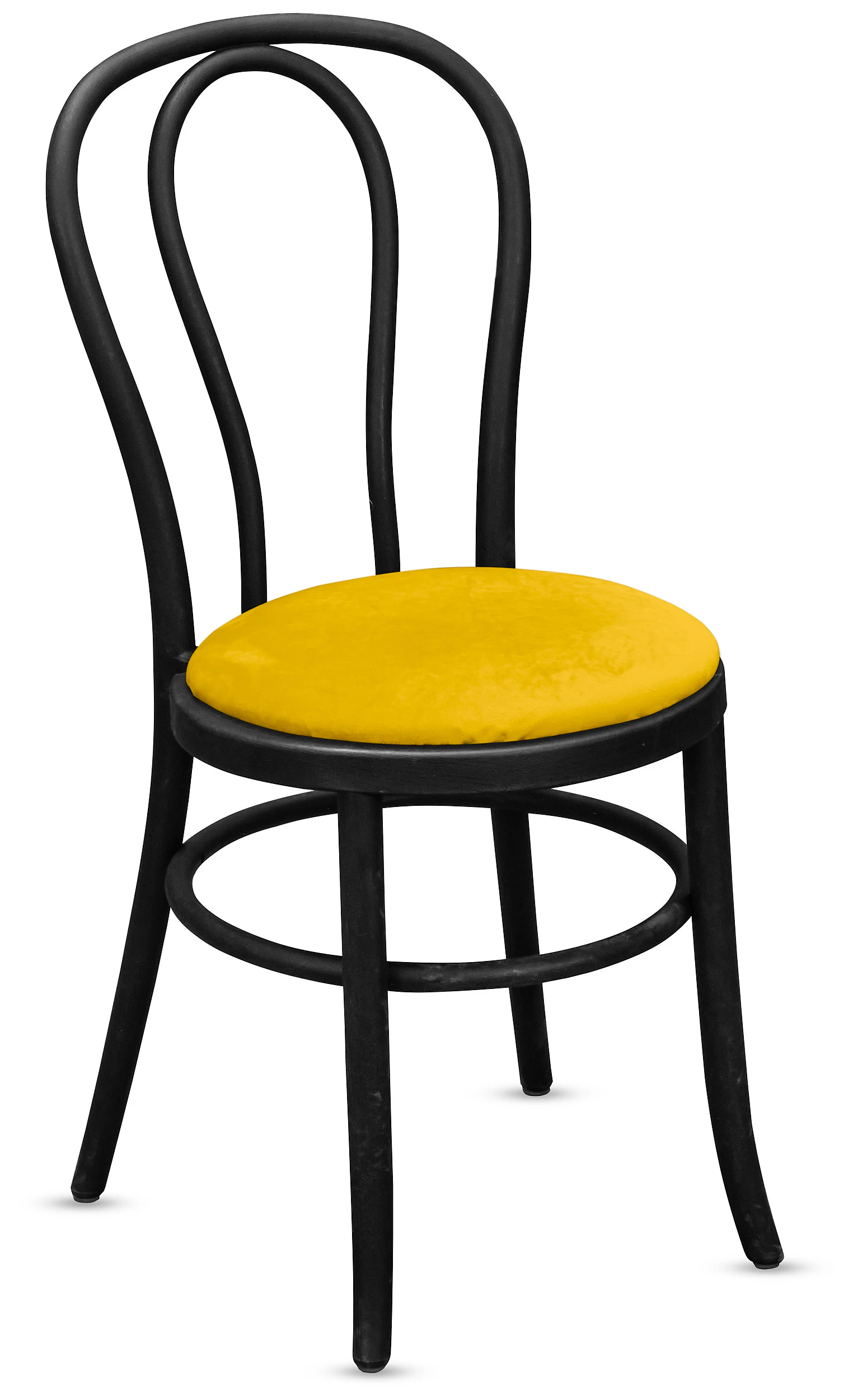 Стул Венский, желтые подушки из бархата - Фото миниатюра 1