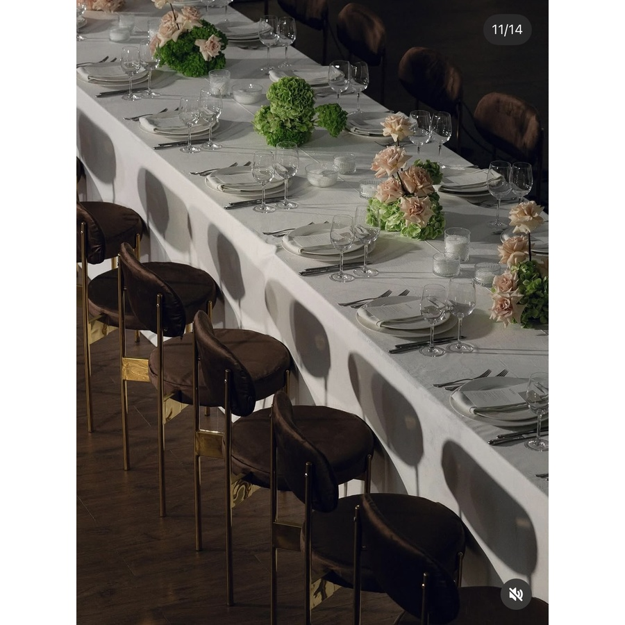 Стул «Тотем» золотой, горький шоколад бархат - Фото миниатюра 2