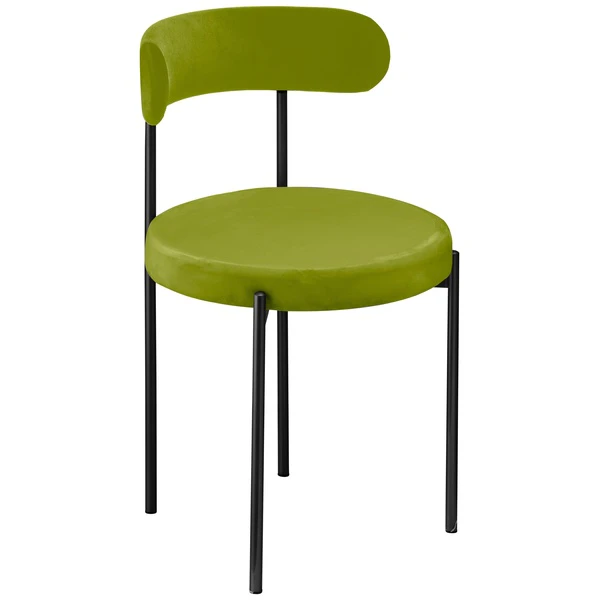 Стул «Лира» черный, фисташковый бархат