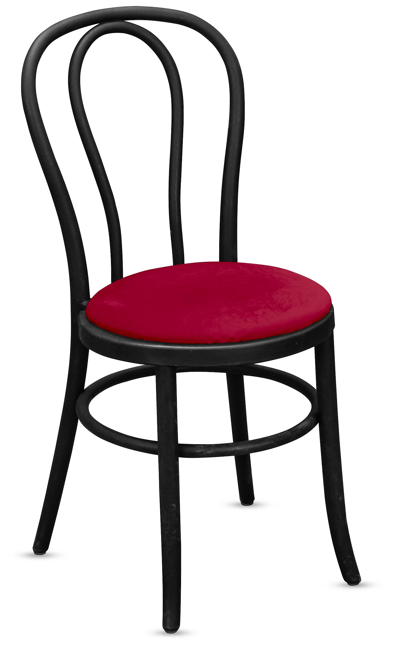 Стул Венский, красные подушки из бархата - Фото миниатюра 1