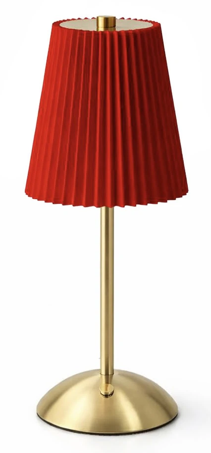 Светильник «Альба» с красным  абажуром