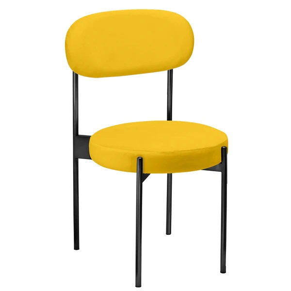 Стул «Тотем» черный, желтый бархат