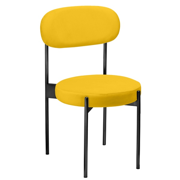 Стул «Тотем» черный, желтый бархат