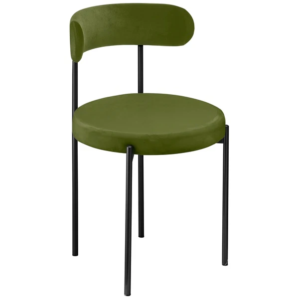 Стул «Лира» черный, мшистый бархат