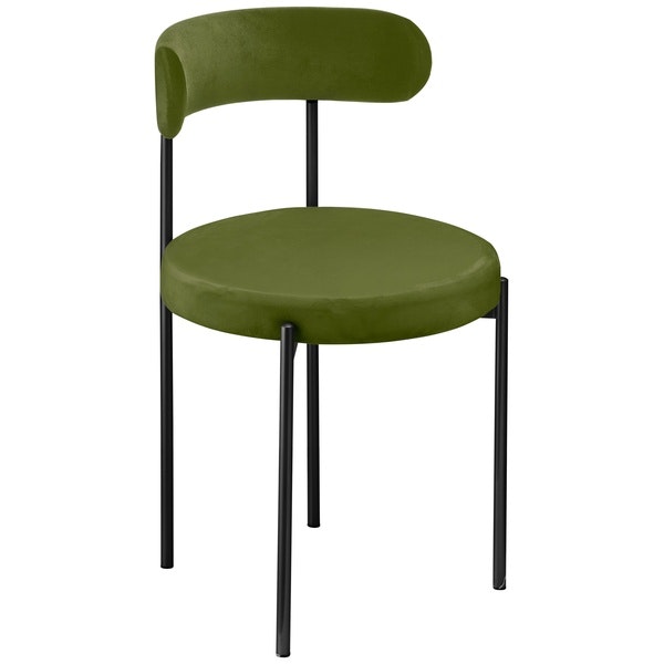 Стул «Лира» черный, мшистый бархат