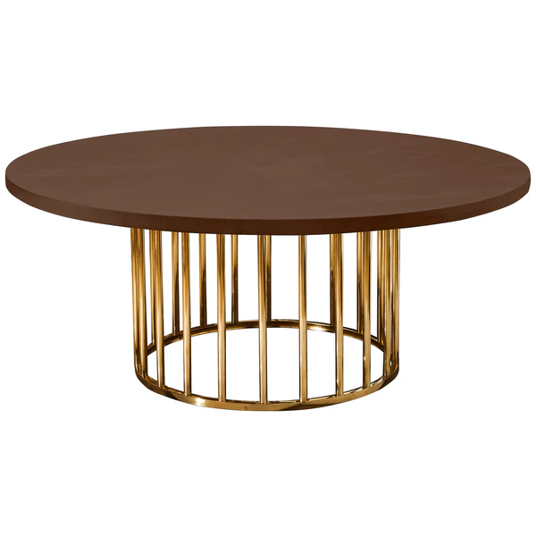 Стол «Арис» круглый, столешница бархат горький шоколад
