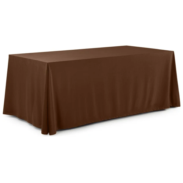 Скатерть прямая широкая бархатная горький шоколад - Фото 1