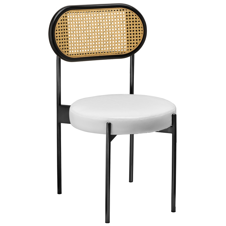 Стул «Тотем» черный с ротанговый спинкой черной - Фото миниатюра 1