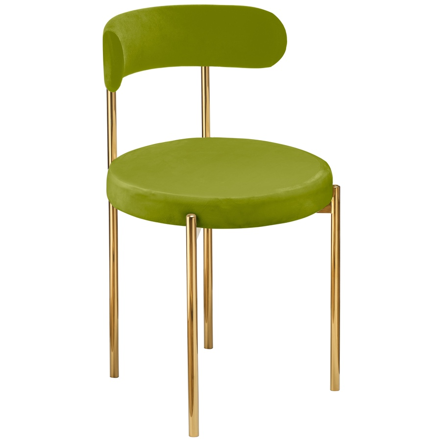 Стул «Лира» золотой, фисташковый бархат - Фото миниатюра 1
