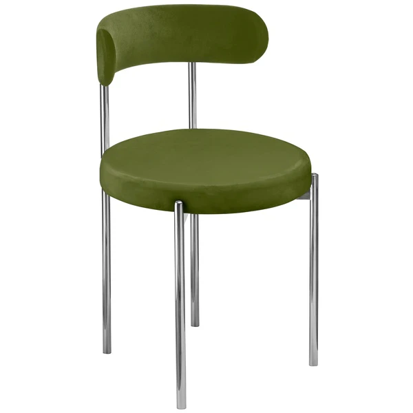 Стул «Лира» серебряный, мшистый бархат