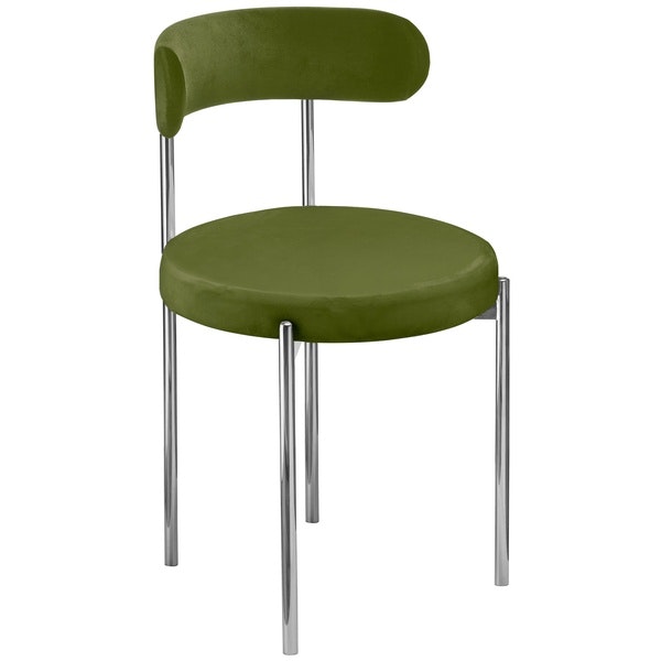 Стул «Лира» серебряный, мшистый бархат