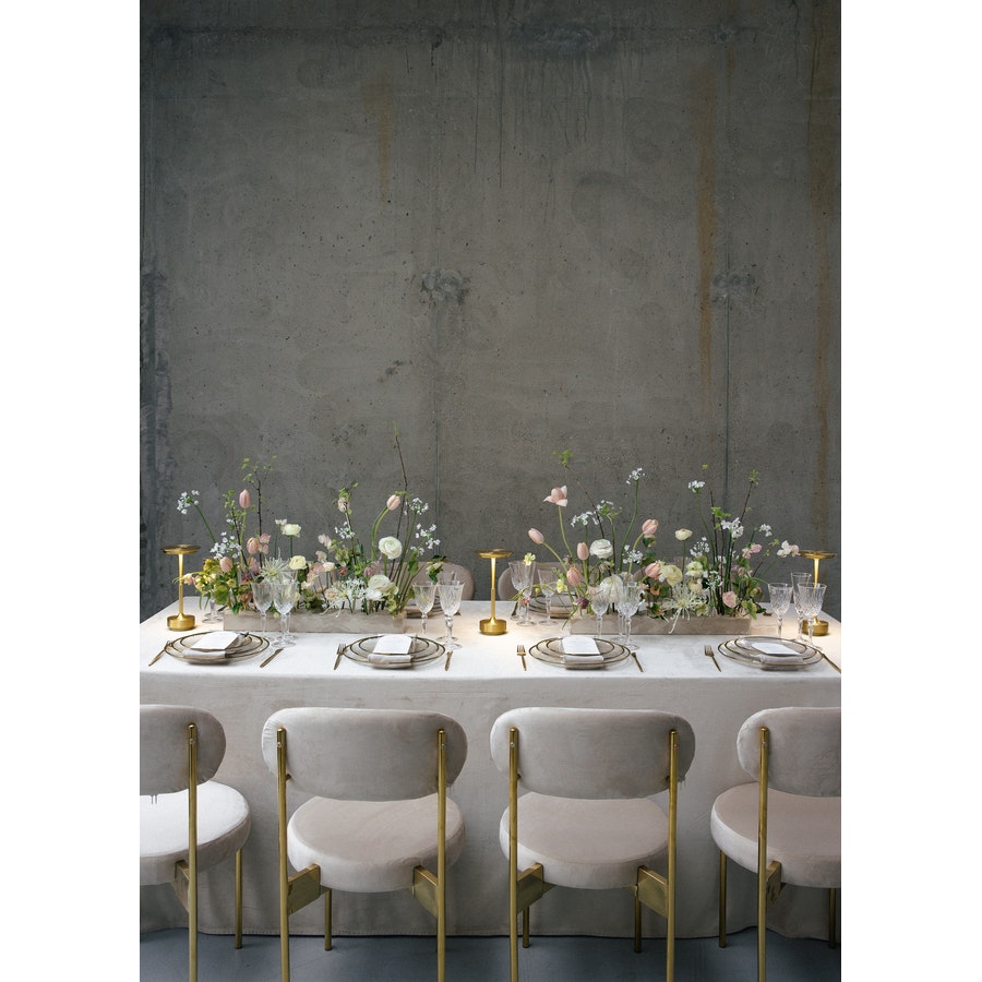 Стул «Тотем» золотой, серо-бежевый теплый бархат - Фото миниатюра 3