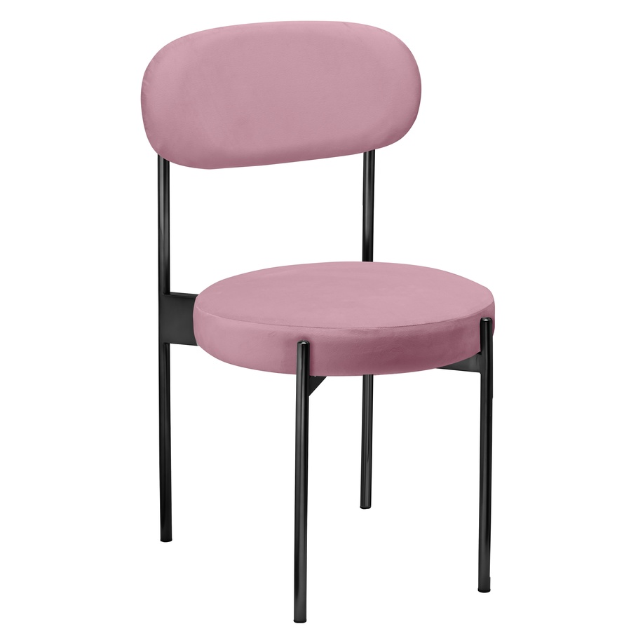 Стул «Тотем» черный, розовый бархат - Фото миниатюра 1