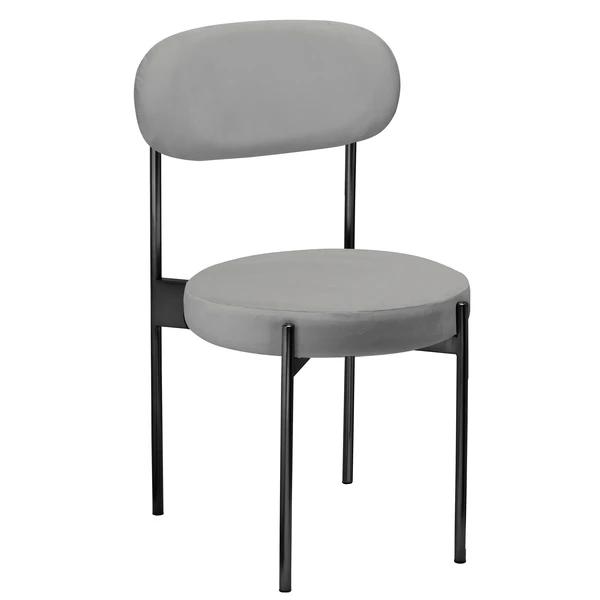 Стул «Тотем» черный, серый бархат