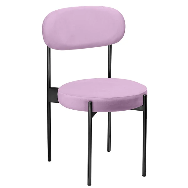 Стул «Тотем» черный, пыльно-лавандовый бархат