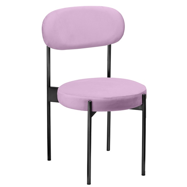 Стул «Тотем» черный, пыльно-лавандовый бархат