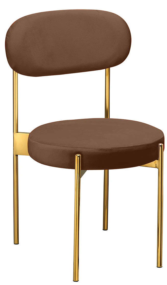 Стул «Тотем» золотой, горький шоколад бархат