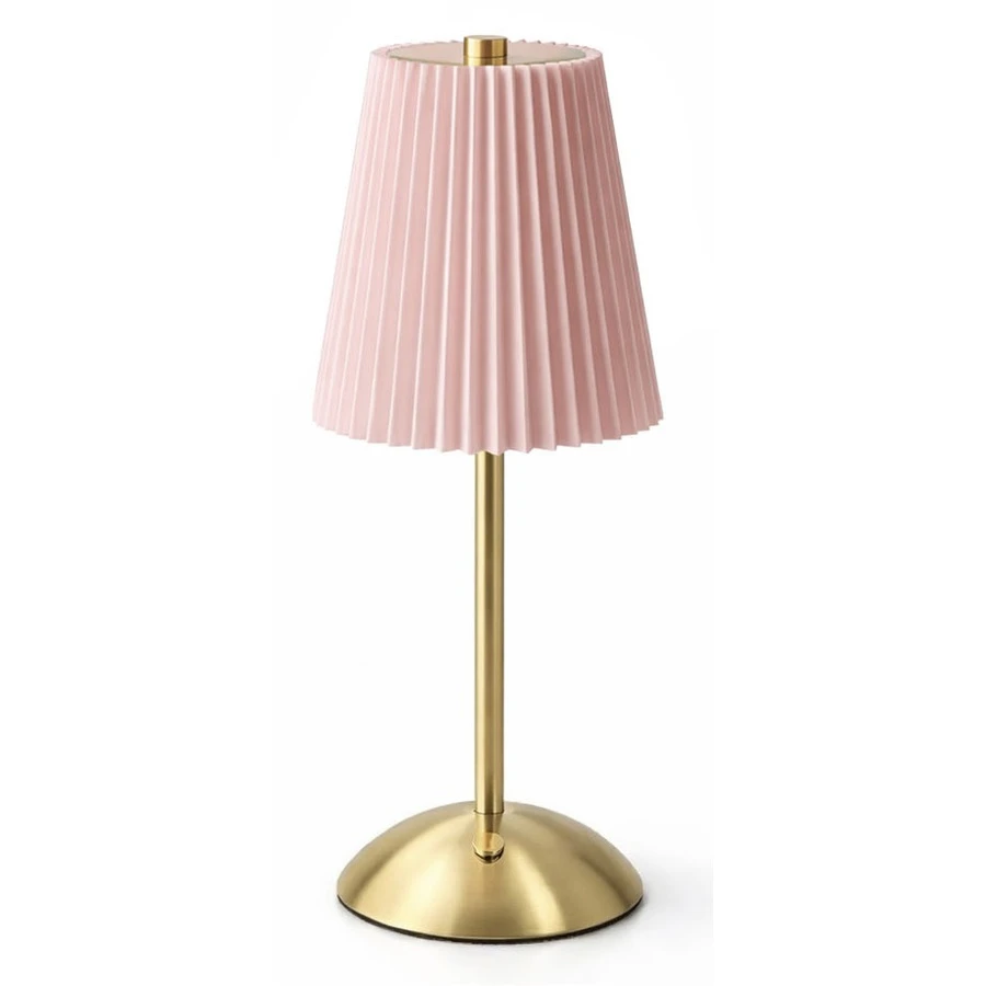 Светильник «Альба» с розовым  абажуром - Фото миниатюра 1