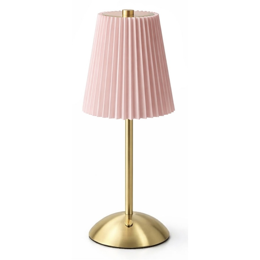 Светильник «Альба» с розовым абажуром - Фото основное 1