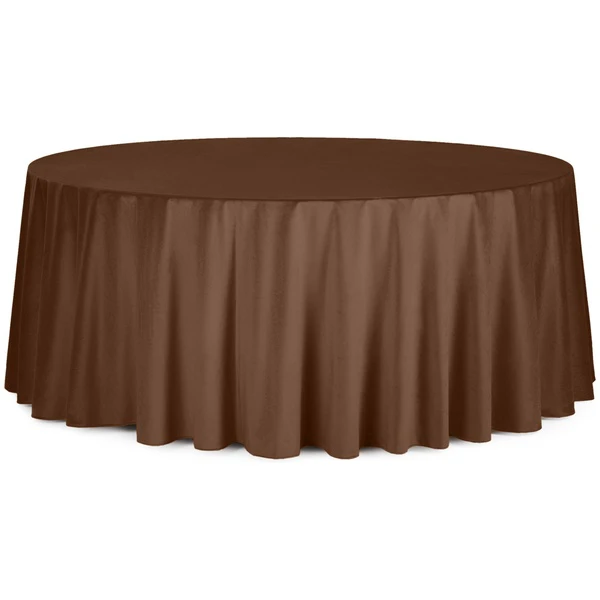 Скатерть круглая бархатная горький шоколад
