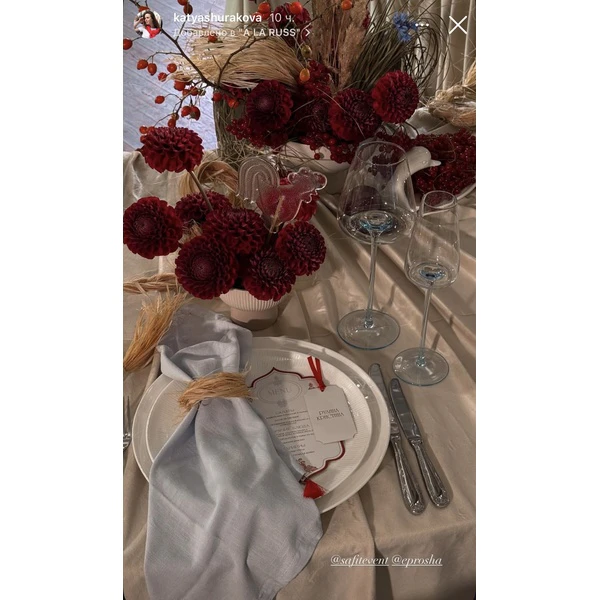 Салфетка льняная светло-голубая - Фото 2