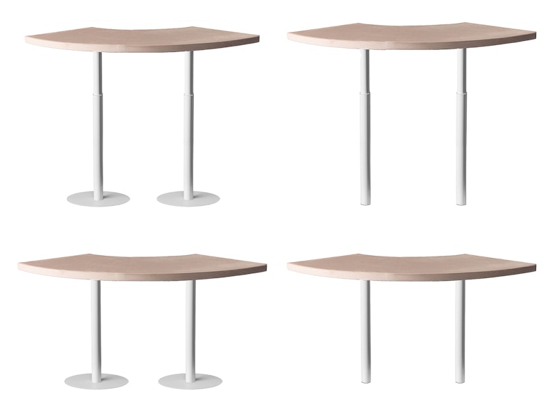 Стол коктейльный Твист Змейка С, Рафаэлло + Кремовый бисквит (телескопические ноги)