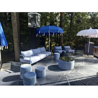 Диван Хагги Л, Черничный йогурт + Голубой Тедди - изображение 2