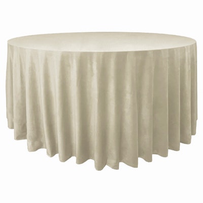 Скатерть велюр, круглая, песочная