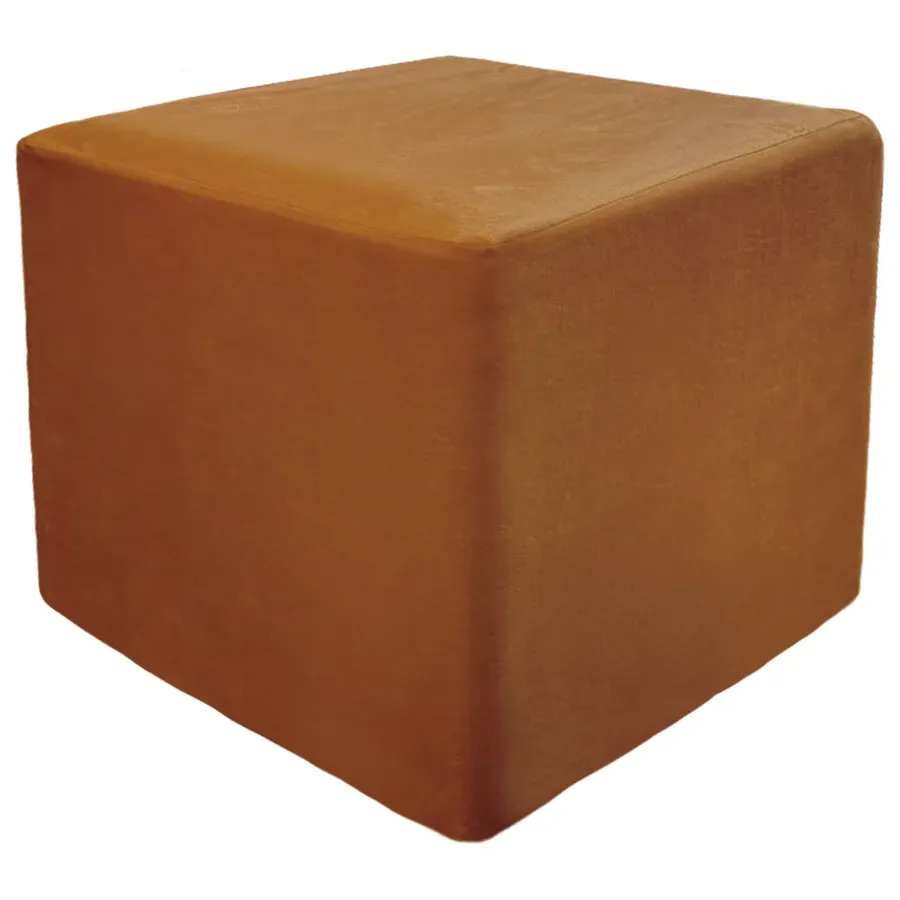 Чехол на Пуф квадратный Точка, Терракотовый - Фото миниатюра 1