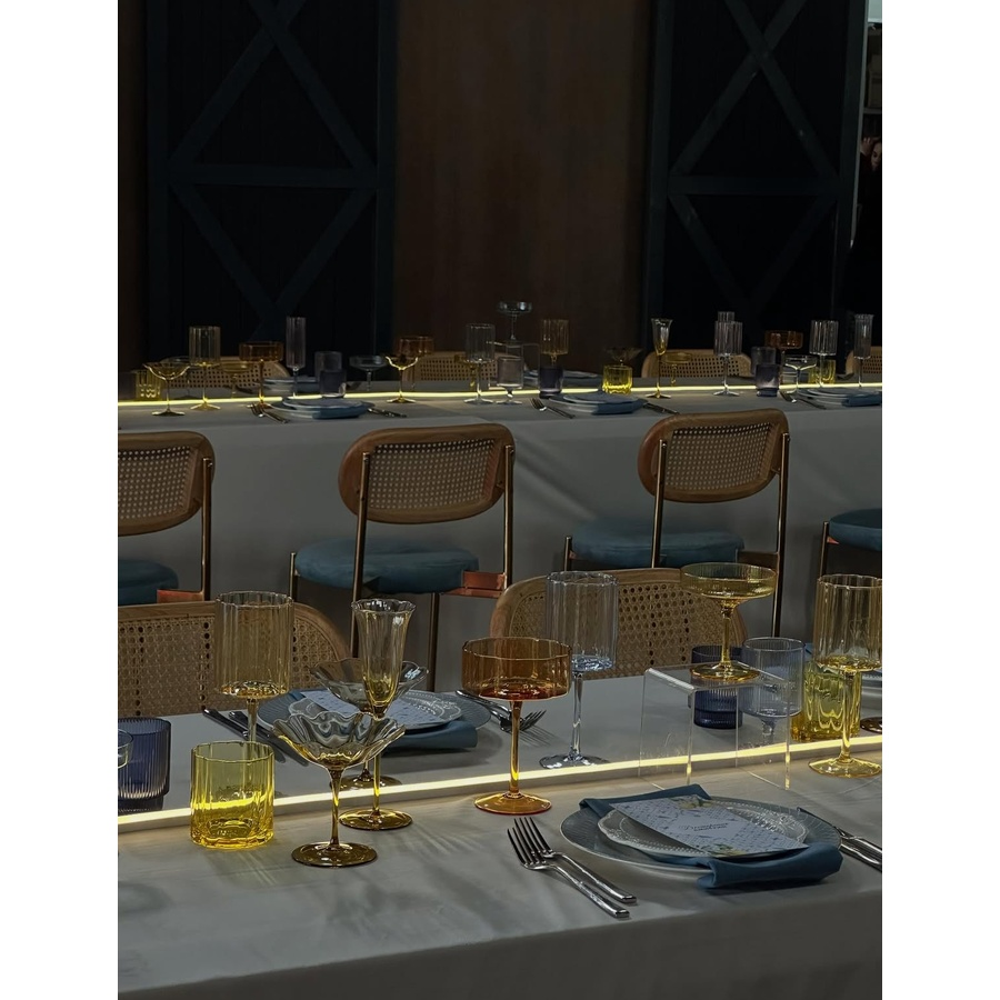 Стул Модерн Золото, Натуральный ротанг + серо-голубой - Фото миниатюра 2