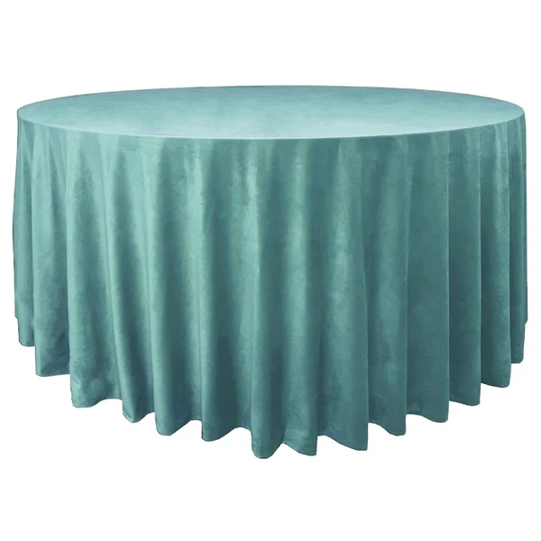 Скатерть велюр, круглая, тиффани - Фото 1