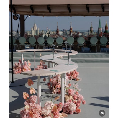 Стол коктейльный Твист Змейка С, Рафаэлло + Кремовый бисквит (телескопические ноги) - изображение 6