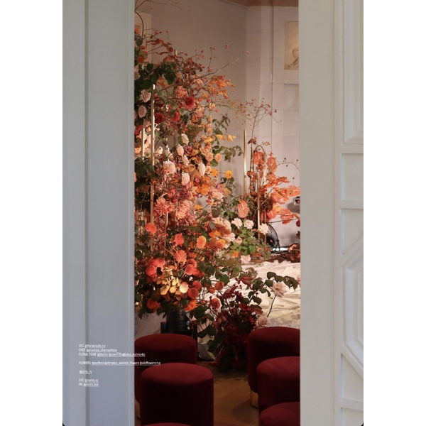 Пуф Цилиндр Золотой обод, бордовый велюр - Фото 2