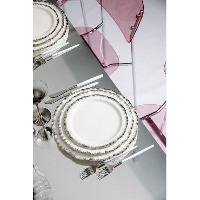 Столовые приборы Гоа бело-серебряные, сет 4 предмета - изображение 5