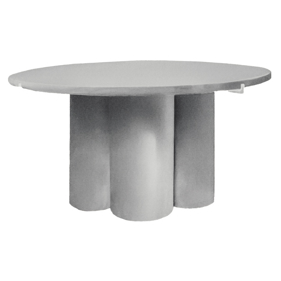 Журнальный столик Сквош светло-серый, велюр - Фото миниатюра 1