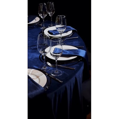 Скатерть велюр, круглая, сапфир - изображение 2