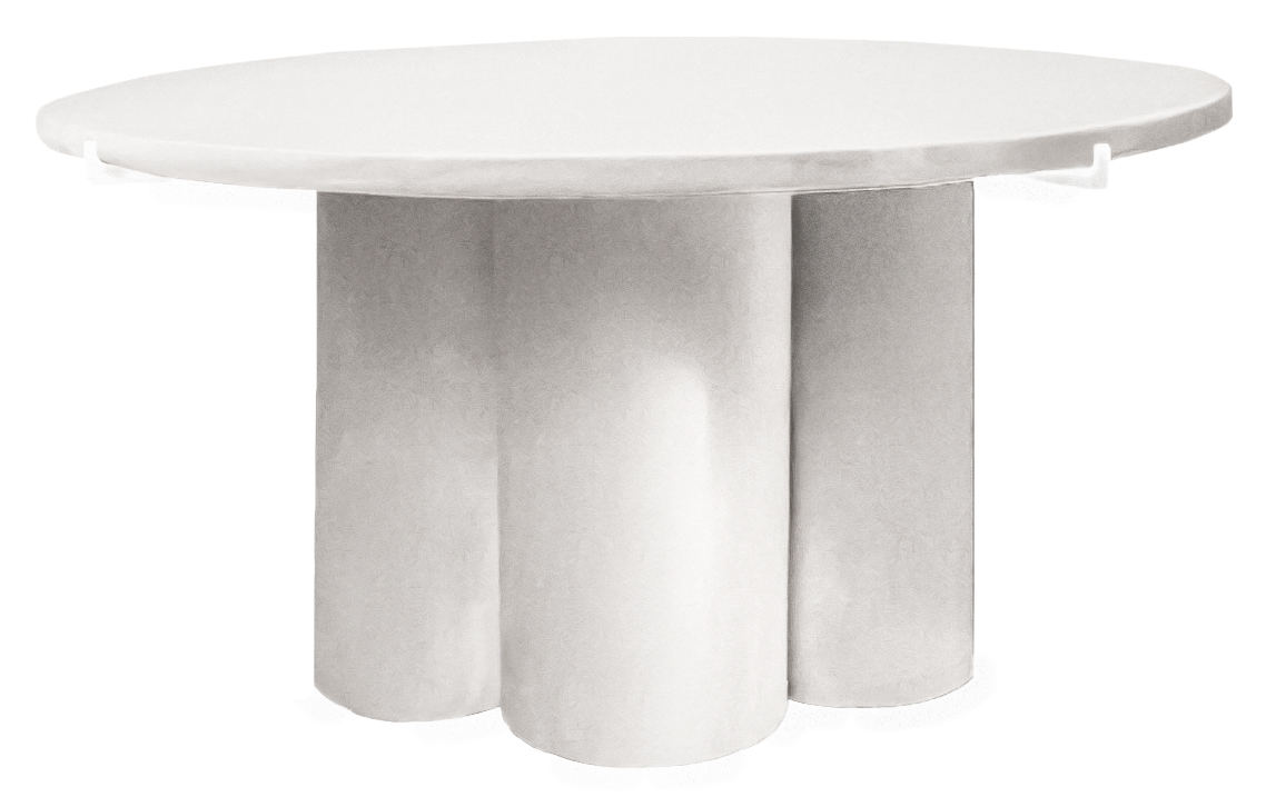 Журнальный столик Сквош молочный велюр