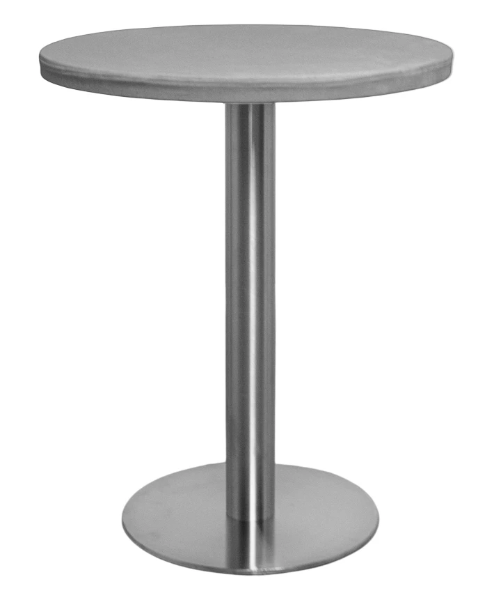 Стол Твист Круглый 67см, Серебро + Лайт Грей