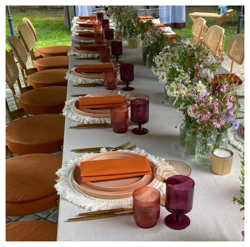 Сет тарелок Макраме Акцент Терракота С и М