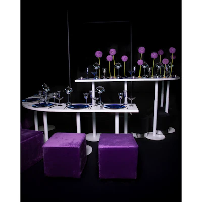 Пуф квадратный Точка, велюр, Таинственный фиолетовый - изображение 3