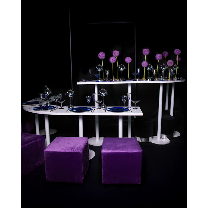 Пуф квадратный Точка, велюр, Таинственный фиолетовый