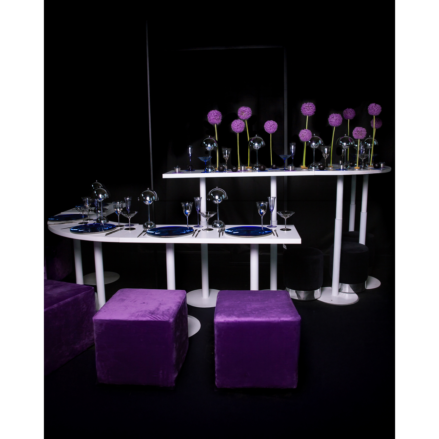 Пуф квадратный Точка, велюр, Таинственный фиолетовый - Фото миниатюра 3