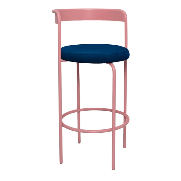 Стул барный Колори, Розовая помада + Глубокий синий