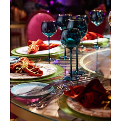 Сет бокалов Сирен синих с золотой каймой - изображение 5