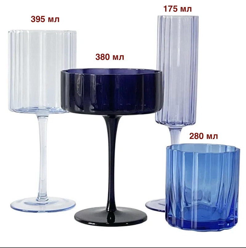 Сет бокалов Сквош Этюд в синем