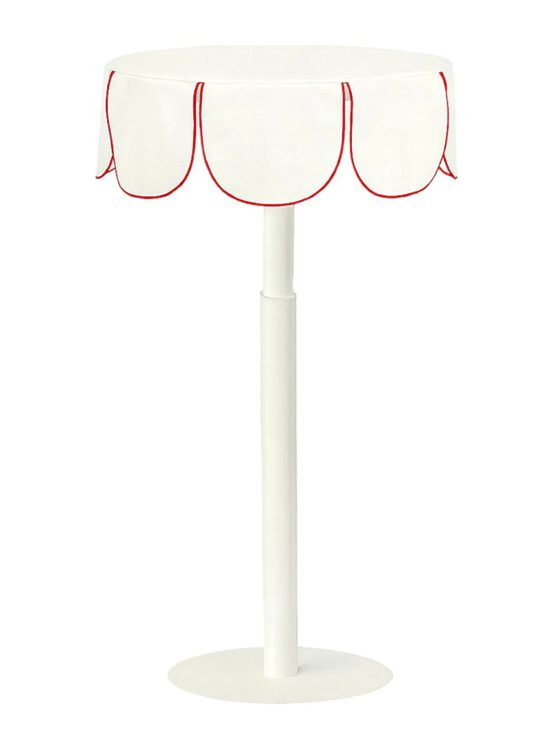 Комплект Стол "Да,капитан" Твист Рафаэлло +  Млечный путь с красным кантом, велюр 