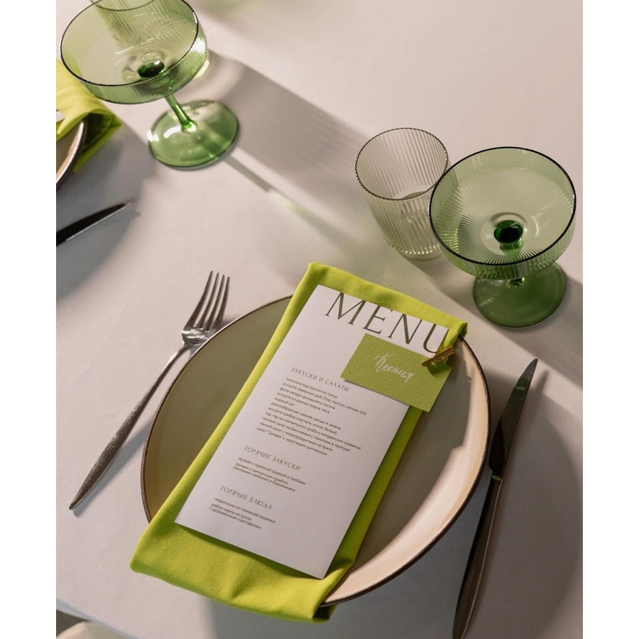 Салфетка из смесового льна, Лайм ВайкулЭ - Фото миниатюра 4